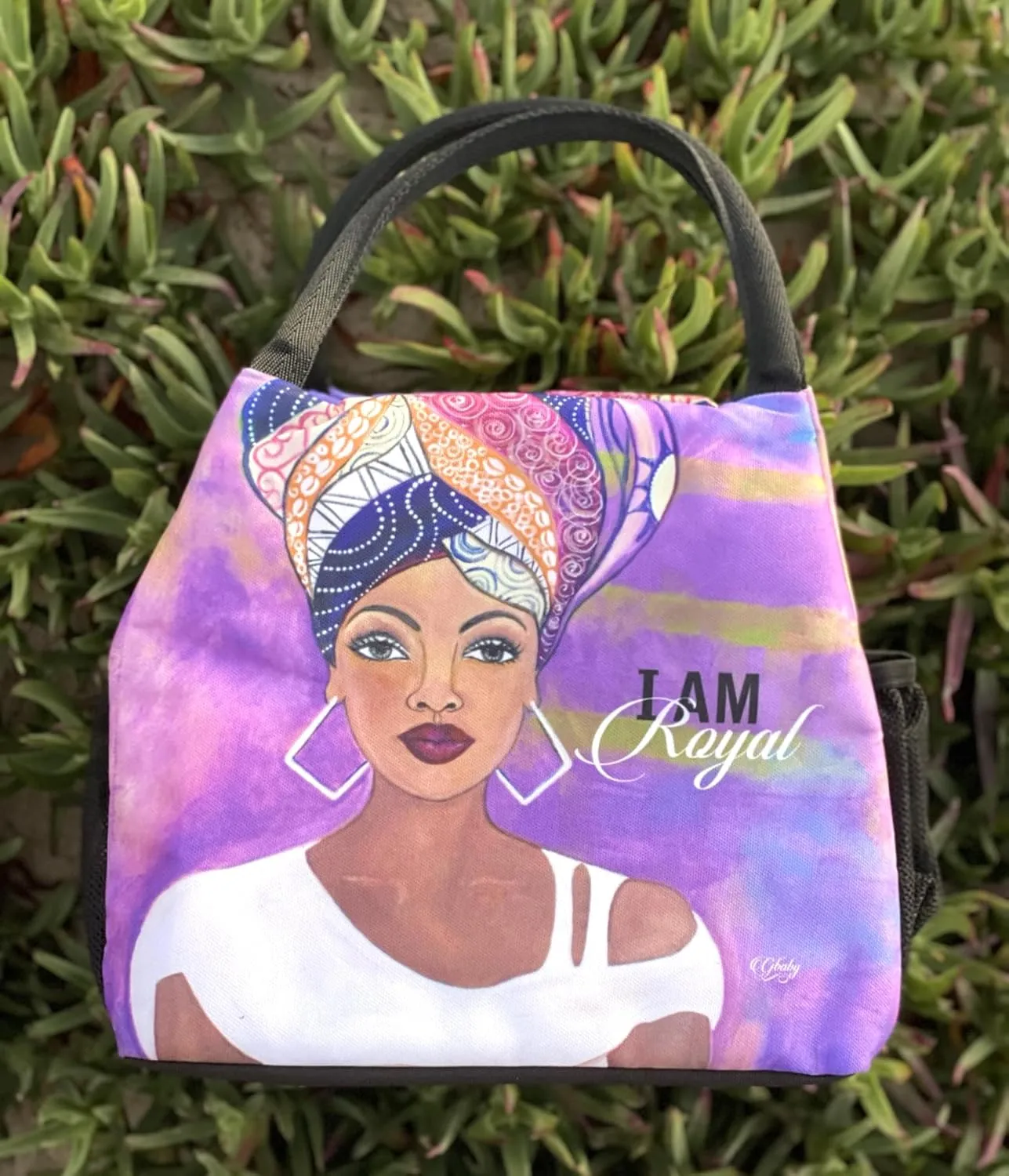 Shades of Color African American Lunch Bag, Reusable, Insulated, with Shoulder Strap, for Hiking, Picnic, Beach, Office—Perfect Gift for Black Women