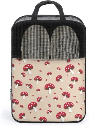 Shoe Bags for Travel,Amanita Toxic Mushroom Illustration,Golf Shoe Bag for Men and Women - Mens Womens Shoe Tote