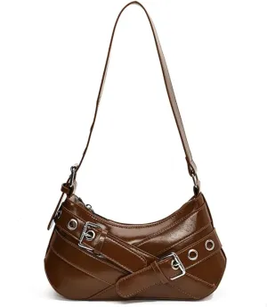 Shoulder Bag Y2k Purse for Women Punk Style Hobo Handbag Trendy Shoulder Purse Pu Leather Clutch Y2k Bag Fall Purse
