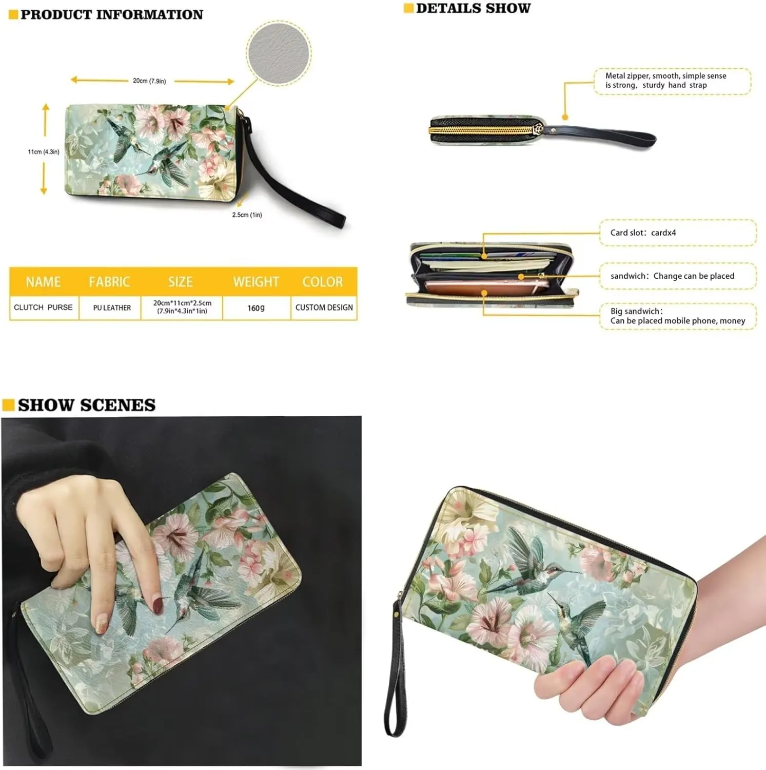 Shoulder Bags Set 2 Piece Bucket Bags Saddle Bags with Adjustable Shoulder Strap Wristlet Purses for Women