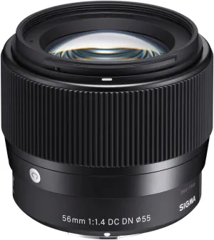 Sigma 56mm for E-Mount (Sony) Fixed Prime Camera Lens, Black (351965)