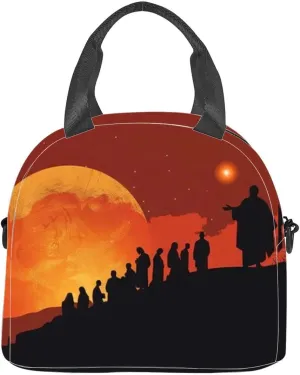 silhouette dreams biblical story divine purpose and Insulated Adult Lunch Bag with Shoulder Strap for Women Lightweight Reusable Portable Freezable Lunch Tote Bag for Work Picnic