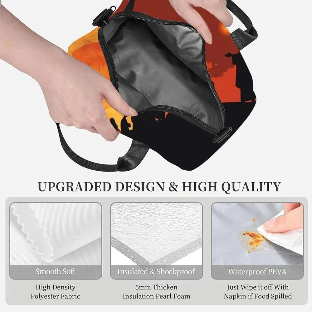 silhouette dreams biblical story divine purpose and Insulated Adult Lunch Bag with Shoulder Strap for Women Lightweight Reusable Portable Freezable Lunch Tote Bag for Work Picnic