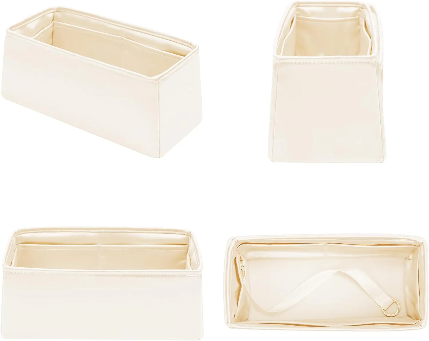 Silky Insert for Kelly 32, Purse Organizer Insert Compatible with Hermes Kelly 32, Lightweight and Silky Smooth Handbag Shaper(KE32, Craie)