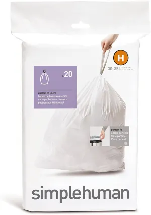 Simplehuman CW0168 Custom Fit Can Liner H
