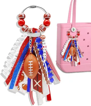 Simply Southern Ball Sports Charm Bogg Bag Accessories, Ribbon & Beach Tote