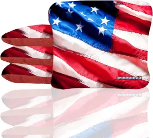 Skip's Garage Wavy American Flag Cornhole Bags - Duck Cloth - Choose Corn Filled or All-Weather Resin Corn Hole Bags