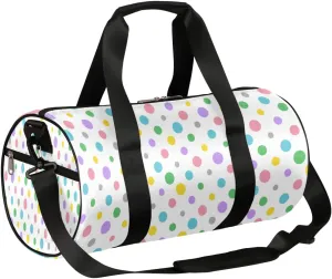Small Gym Duffel Bags 17.8×9×9 Crisp Dots Gym Bag for Men Women Overnight Weekender Bag Lightweight Sport Duffle Bag Carry On Gymbag