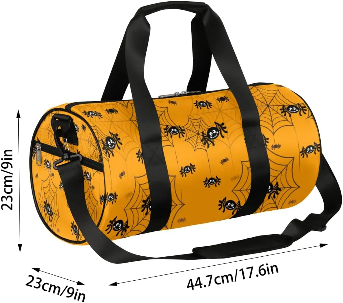 Small Gym Duffel Bags 17.8×9×9 Cute Halloween Theme Gym Bag for Men Women Overnight Weekender Bag Lightweight Sport Duffle Bag Carry On Gymbag