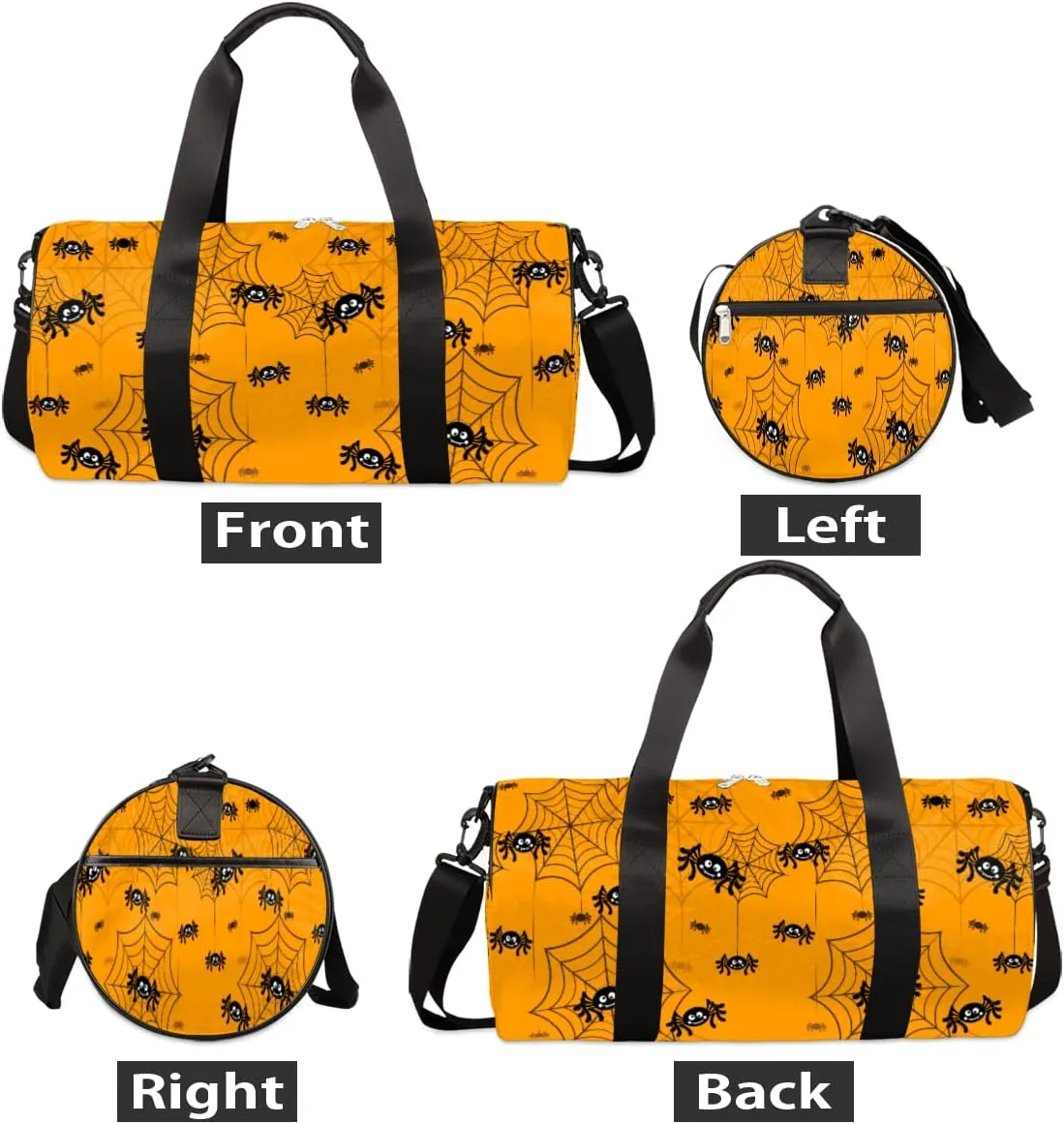 Small Gym Duffel Bags 17.8×9×9 Cute Halloween Theme Gym Bag for Men Women Overnight Weekender Bag Lightweight Sport Duffle Bag Carry On Gymbag