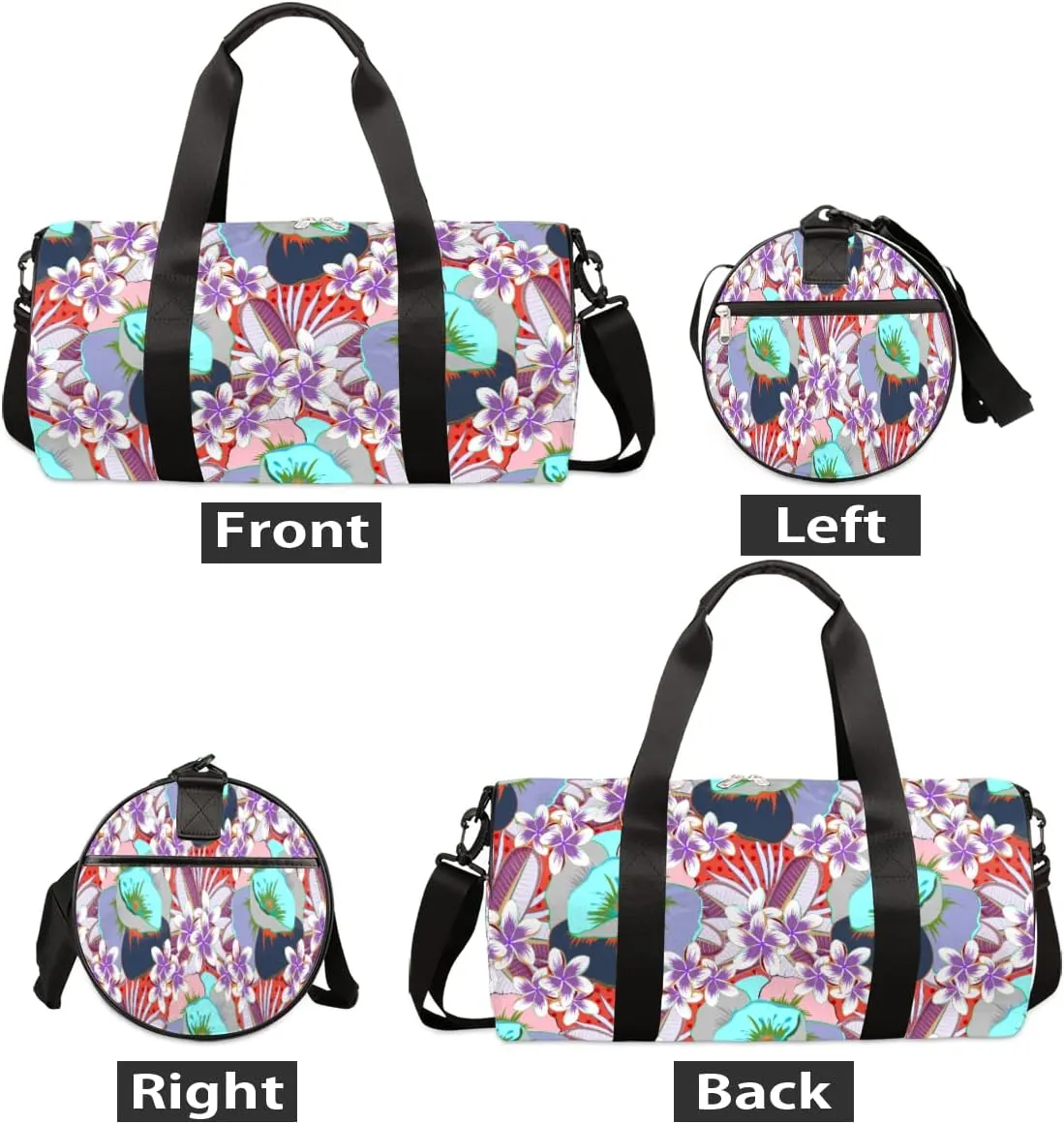 Small Gym Duffel Bags 17.8×9×9 Ethnic Tribal Flower Gym Bag for Men Women Overnight Weekender Bag Lightweight Sport Duffle Bag Carry On Gymbag