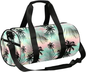 Small Gym Duffel Bags 17.8×9×9 Tropical Gradient Gym Bag for Men Women Overnight Weekender Bag Lightweight Sport Duffle Bag Carry On Gymbag