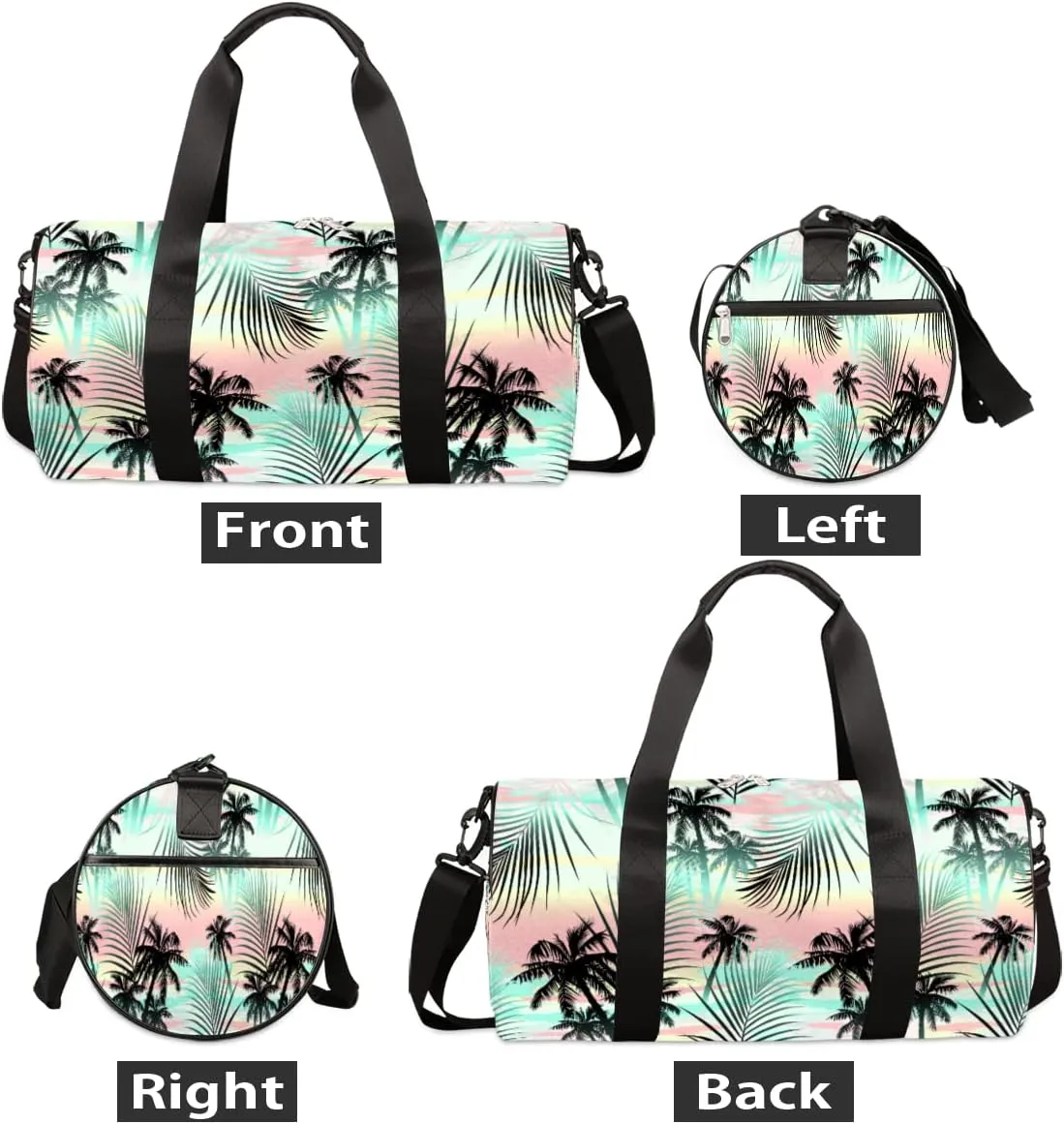 Small Gym Duffel Bags 17.8×9×9 Tropical Gradient Gym Bag for Men Women Overnight Weekender Bag Lightweight Sport Duffle Bag Carry On Gymbag