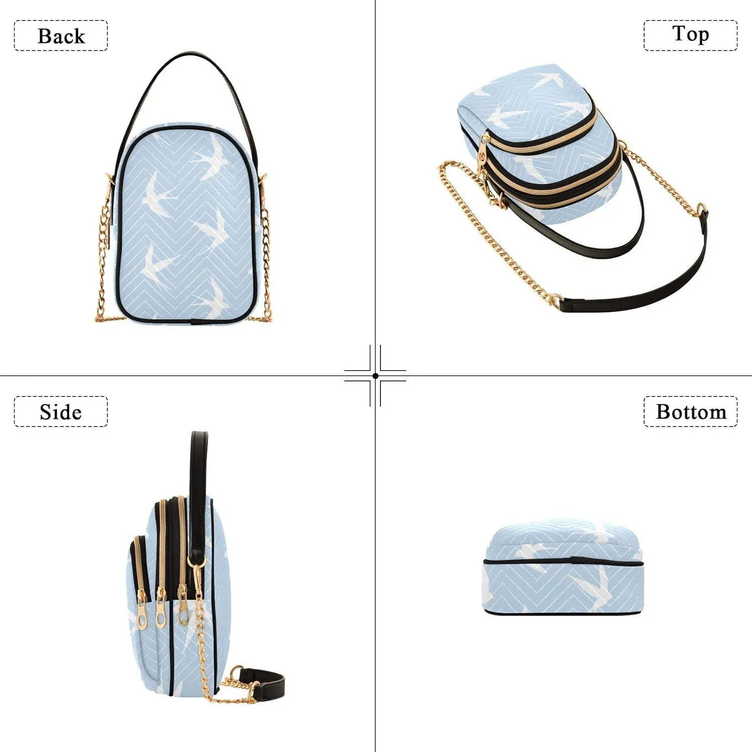 Small Phone Purse Crossbody Cell Phone Purse Phone Wallet Bag with Zipper Pockets Shoulder Strap Handle for Women Daisy