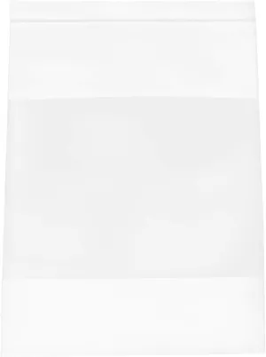 Small Plastic Bag, Resealable White Block Bags, Clear, 3 x 4 Inch, 2 Mil, 1000 Pack