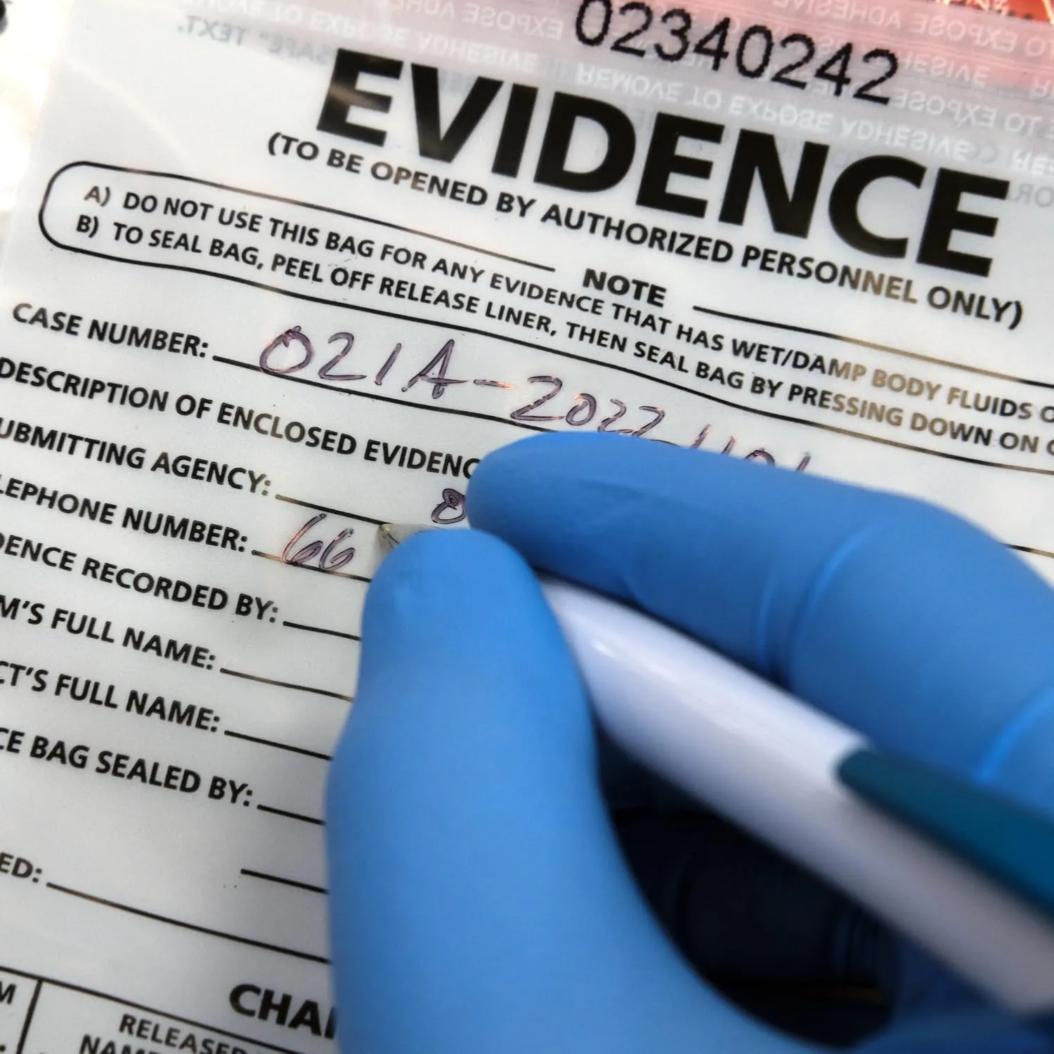 Small Plastic Evidence Bag, 6 x 10 inches, 100pk