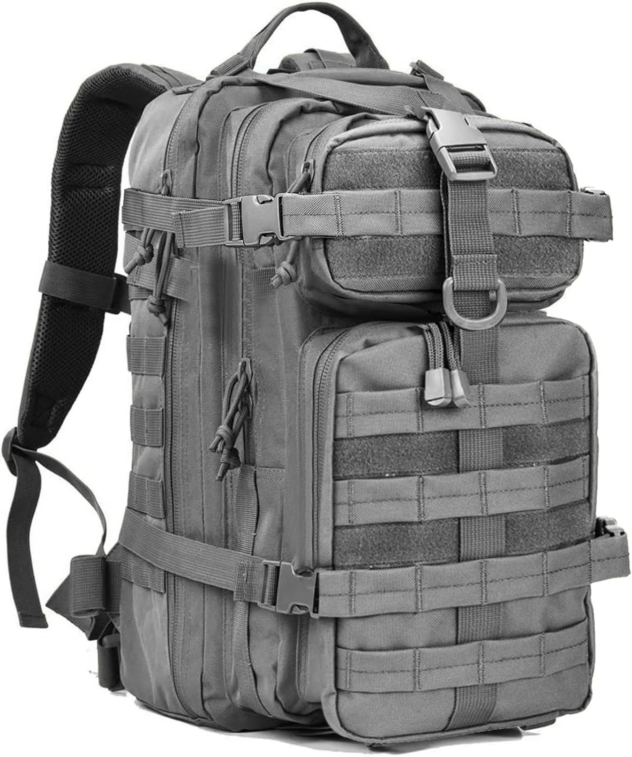 Small Tactical Backpack Military Daypack - 30L Backpack for Men Molle Assault Pack Bug Out Bag for Hiking Camping (Grey)
