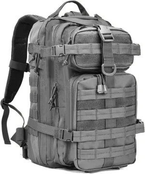 Small Tactical Backpack Military Daypack - 30L Backpack for Men Molle Assault Pack Bug Out Bag for Hiking Camping (Grey)