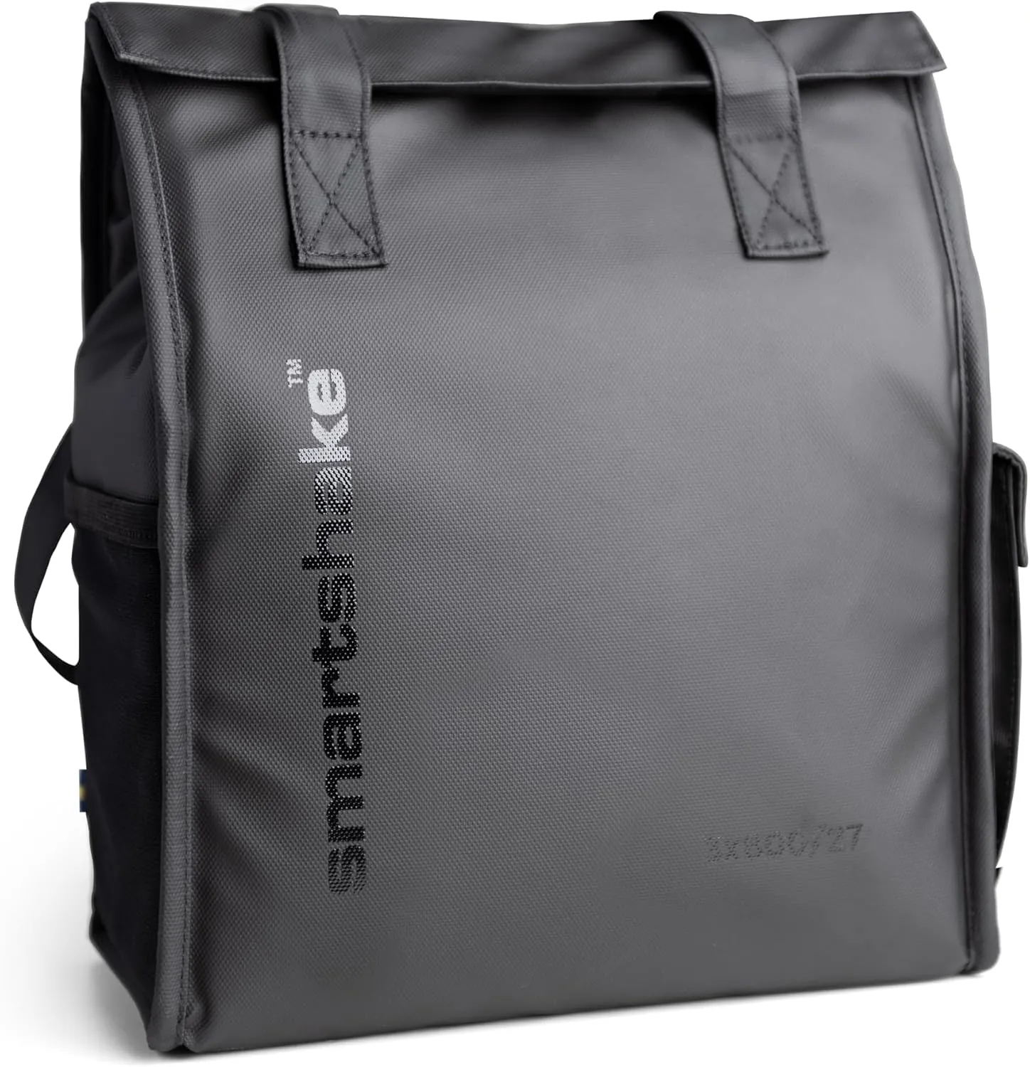 Smartshake Lunch Tote Bag: Carry up to 3 Food Containers & 2 Icepacks - Water Repellent Fabric - Reusable & Leak-Proof - Shaker & Cutlery Pockets - Magnetic Locks - 11 Liters Lunch Organizer - Black
