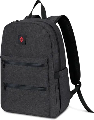 Smell Proof Backpack with Lock Smell Proof Bags Travel Backpack with Combination Lock Casual Daypacks Simple Black