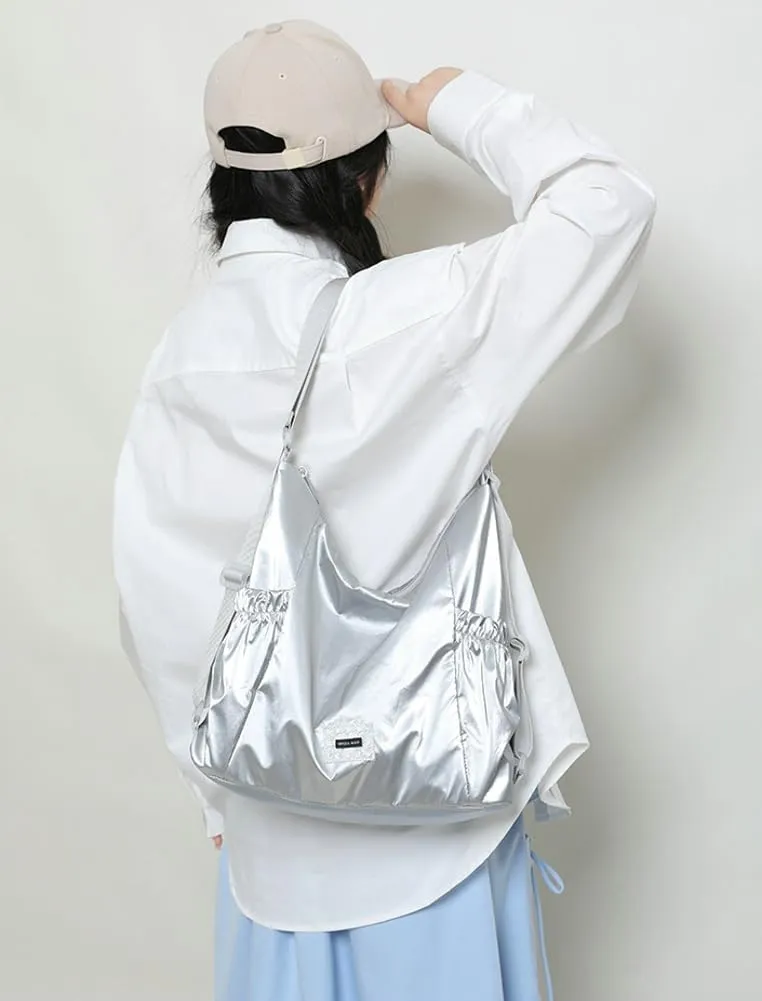 Soft Fabric Crossbody Bag for Women Large Shoulder Handbag Lightweight Tote Purse College Travel Work