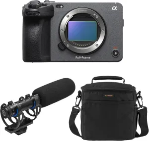 Sony Alpha FX3 Full-Frame Cinema Line Camera Bundle, with Turnstile Multi-Function Super Cardioid Condenser Shotgun Microphone   Shoulder Bag Kit for Digital Video Full Frame Camera
