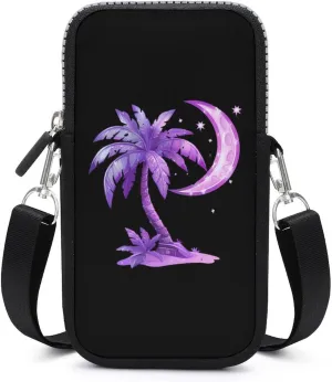 South Carolina State Flag Tree And Moon Small Crossbody Bags Cell Phone Purses Travel Pouch Shoulder Bag for Women Men