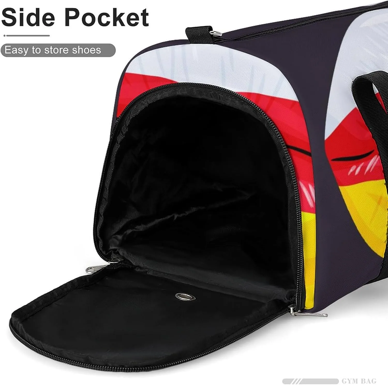 South Ossetia Flag Lips Sports Duffel Bag with Wet Pocket and Shoe Compartment Travel Weekender
