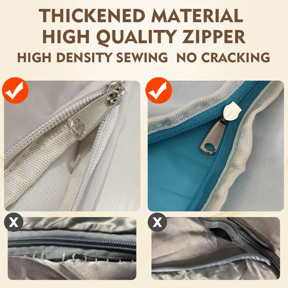 Space saver bag,for quilts, duvets or other fluffy clothing.Measures 21"L x 16.5"W x 21.2"H when unfolded and 21"L x 16.5"W x 10"H when compressed.Green