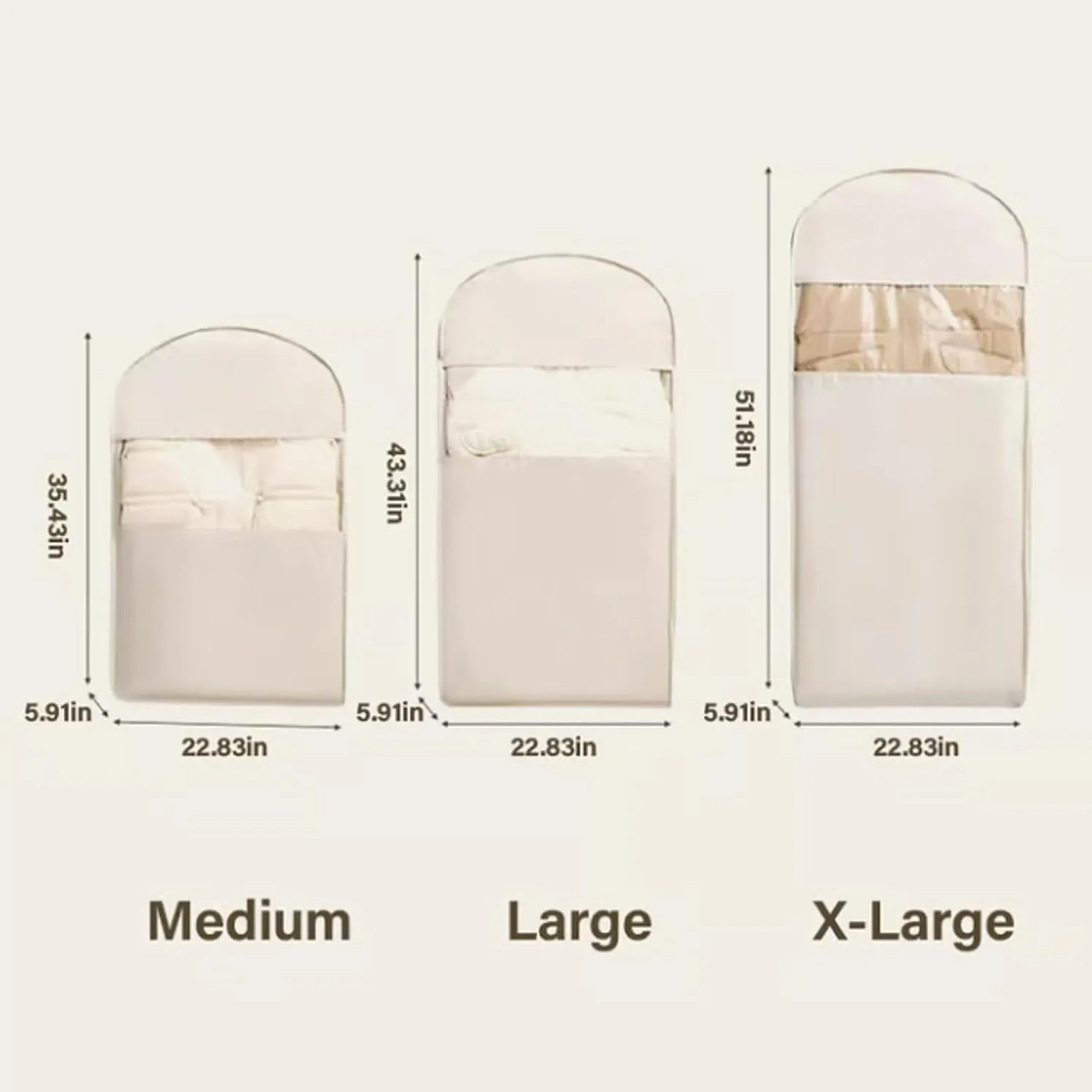Space Saving Hanging Garment Bag with Self Compression Zipper, 2025 New Space Saving Hanging Protector, Dust Cover Clothes Bags for Down Coat (Pink,XL)