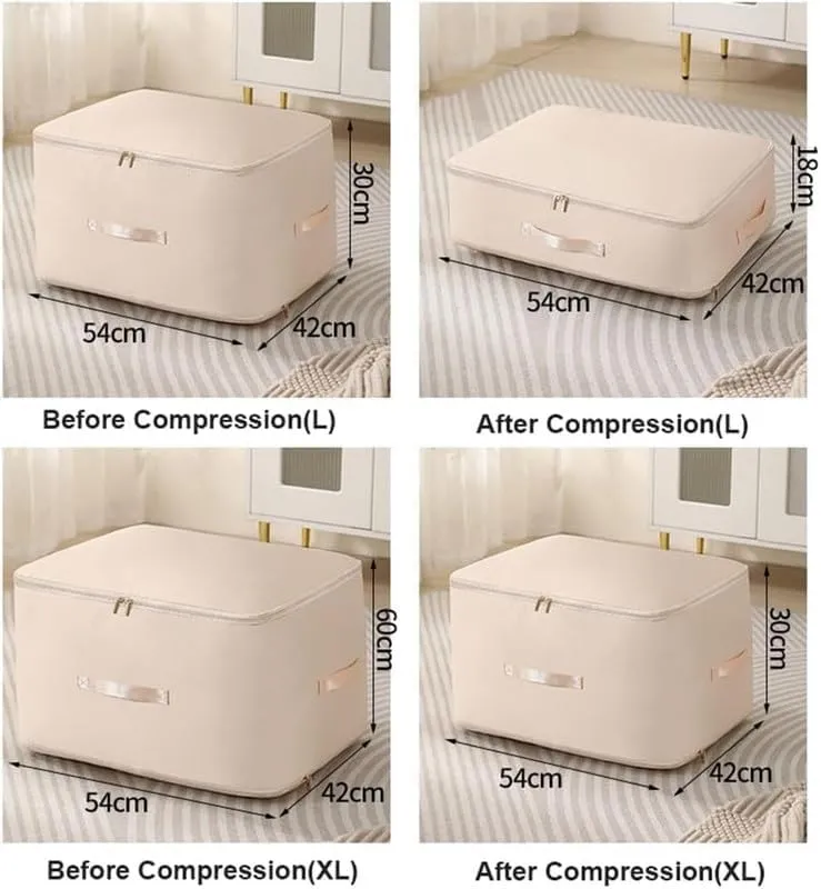 Space Saving Self Compression Organizer,2024 New Compression Duvet Storage Bag Large Capacity,Self Compression Moving Organizer Bags Heavy Duty Moving Bags for Comforters
