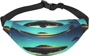 Spacecraft Descend Print Fanny Packs for Women Men Crossbody Waist Bag Waterproof Belt Bag with Adjustable Strap