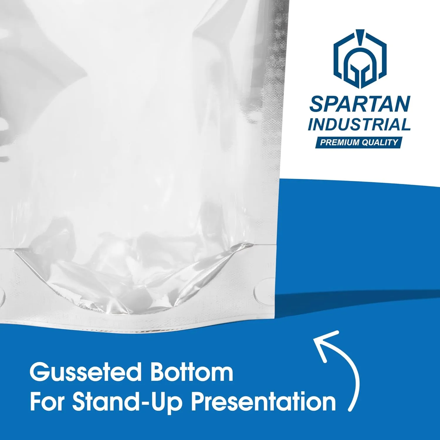 Spartan Industrial - 3.5" X 5.5" Aluminum Stand-Up Pouches - Pack of 1000 Resealable Smell-Proof Bags for Food, Wax Melts, Lip Gloss Packaging, and More