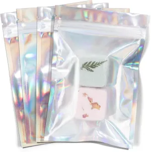Spartan Industrial - 4" X 6" Holographic Resealable Bags - Pack of 1000 Smell-Proof Heat Seal Bags for Cookies, Candy Packaging, Bath Salts, and More