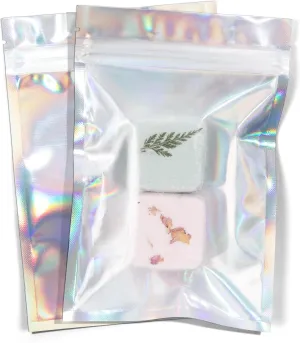 Spartan Industrial - 4" X 6" Holographic Resealable Bags - Pack of 200 Smell-Proof Heat Seal Bags for Cookies, Candy Packaging, Bath Salts, and More