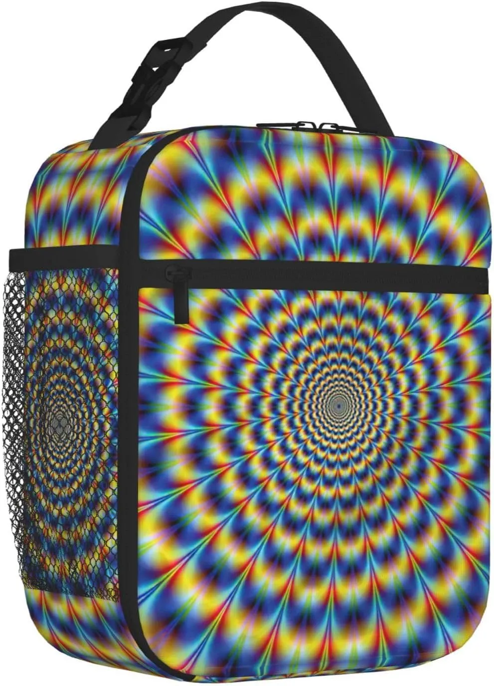 Spiral Optical Illusion Gif Portable Insulated Lunch Box For Men Women Lunch Bag Suitable For Outings