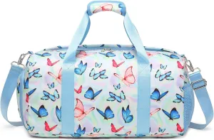 Sport Bag for Teen Girls Women Duffle Gym Bag Overnight Travel Weekender Sleepover Bag (7-Butterfly)