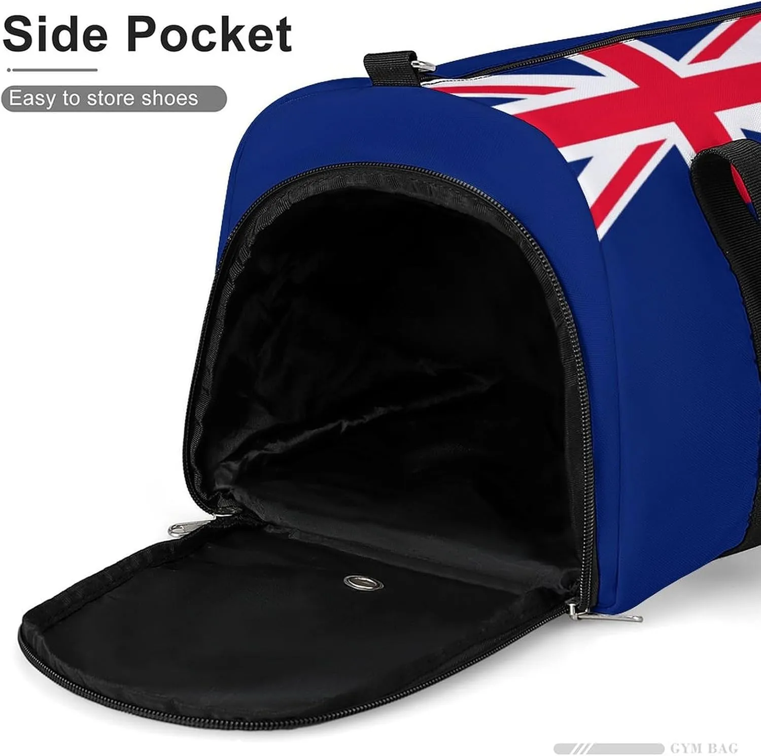 Sports Duffel Bag with British Virgin Lslands Flag for Men Women Shoe Compartment Travel