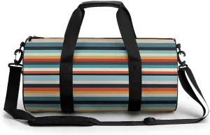 Sports Gym Bag for Women Men Travel Duffel Bag Tote Weekender Bag Fashion Striped Carry on Overnight Bag for Travel Swimming Fitness Workout Sports Duffle Bag