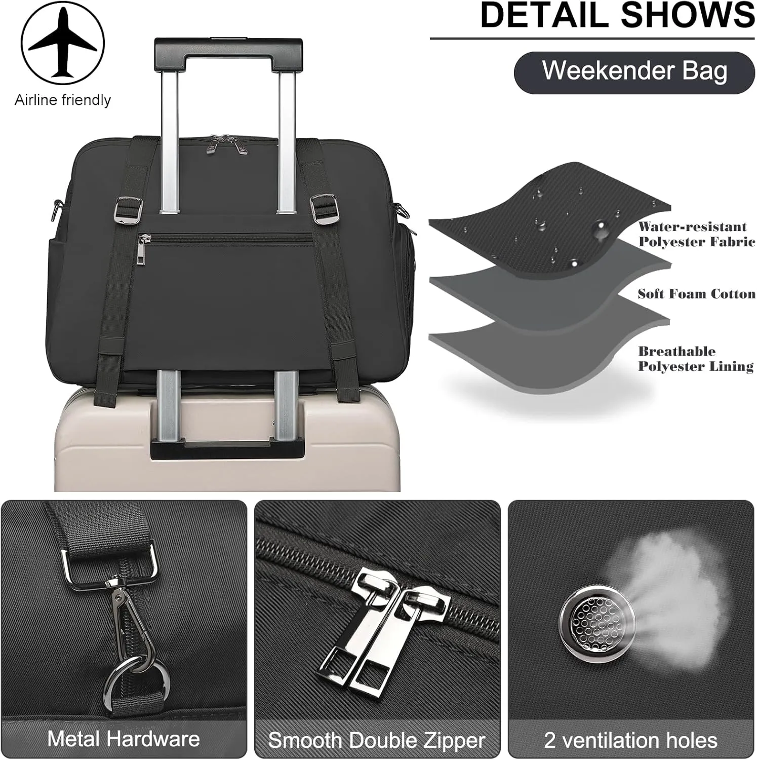 Sports Gym Bag for Women, Travel Duffle Bag with Shoe Compartment & Wet Pocket, Fitness Yoga Bag Weekender Overnight Bag Small