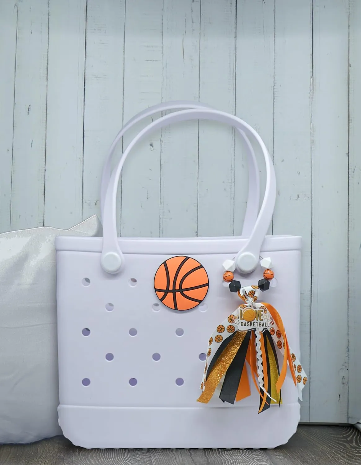 Sporty Charms for Bogg Bag Accessories, Insert PVC Rubber Decorative Compatible with Handbag, Beach Tote, Rubber Beach Bag Accessories