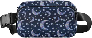 Star and Moon Fanny Pack for Women Men Belt Bag Unisex Waterproof Adjustable Strap Waist Pouch Presents Casual Cycling Running