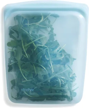 Stasher Premium Silicone Reusable Food Storage Half Gallon Bag, Tide Pool | Microwave, Sous Vide, Dishwasher, Oven and Freezer Safe | BPA Free, Leak-free, Eco-friendly, 64 Oz