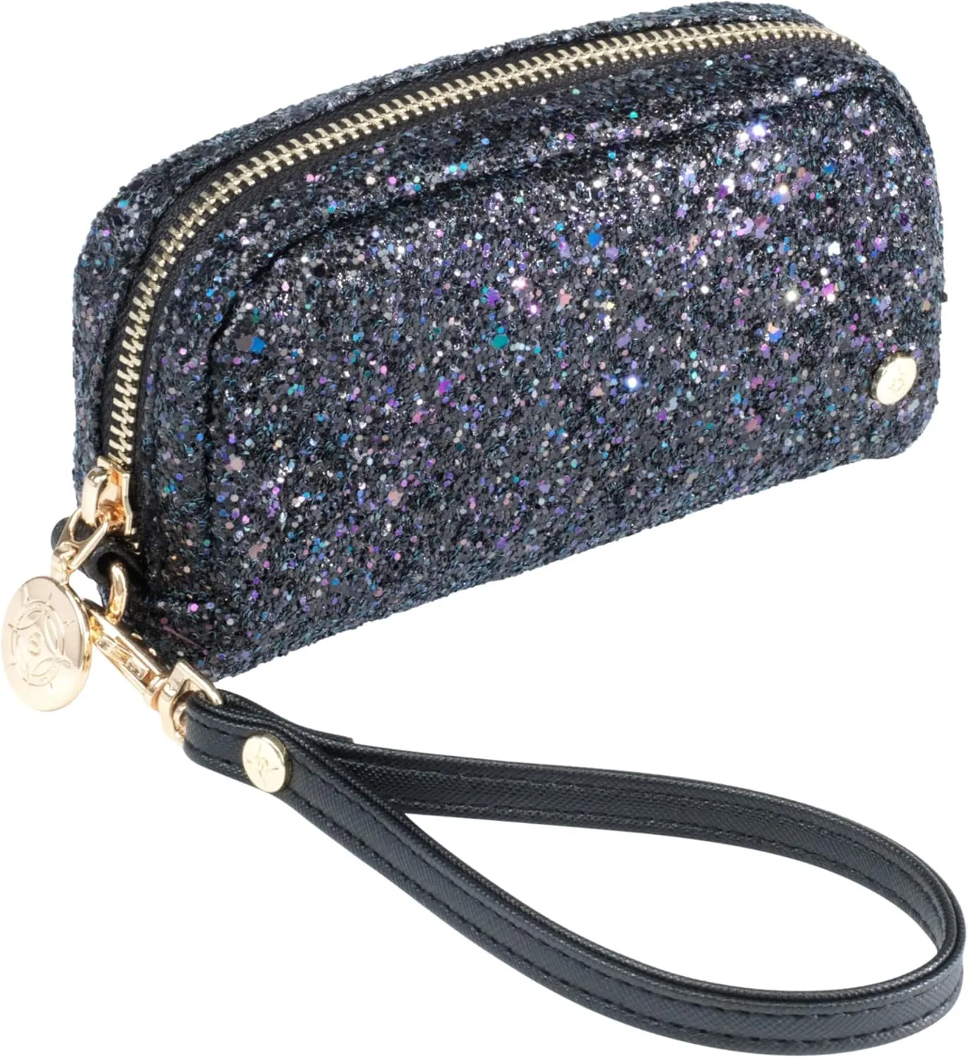 Stephanie Johnson Mini Pouch Wristlet – Small Travel and Makeup Pouch with Zipper, Mini Clutch for Essentials & Everyday Use, Hollywood Black
