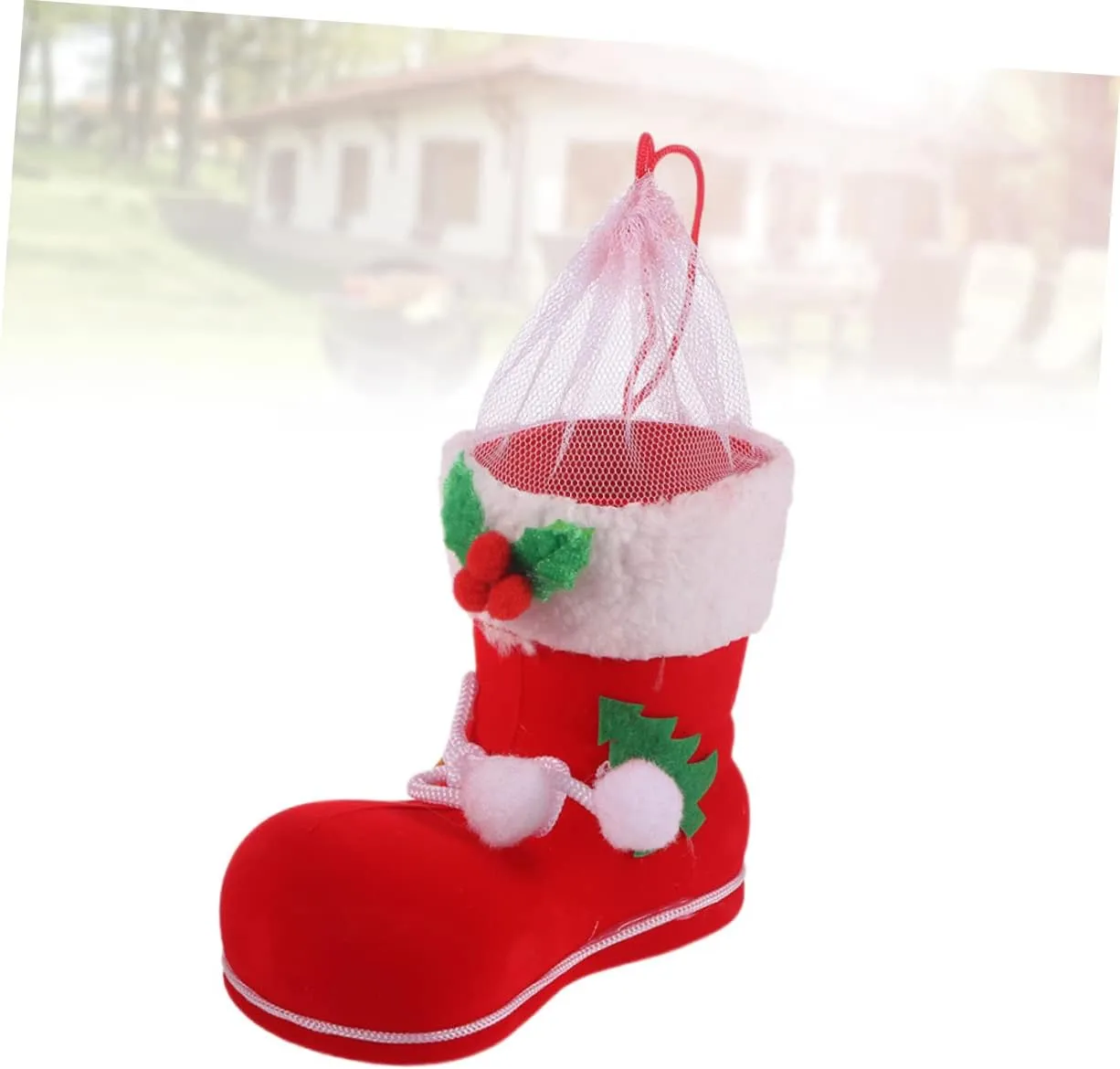 Stocking Candy Boots Christmas Stocking Decorative Pouch Non-Fading Boys and Girls