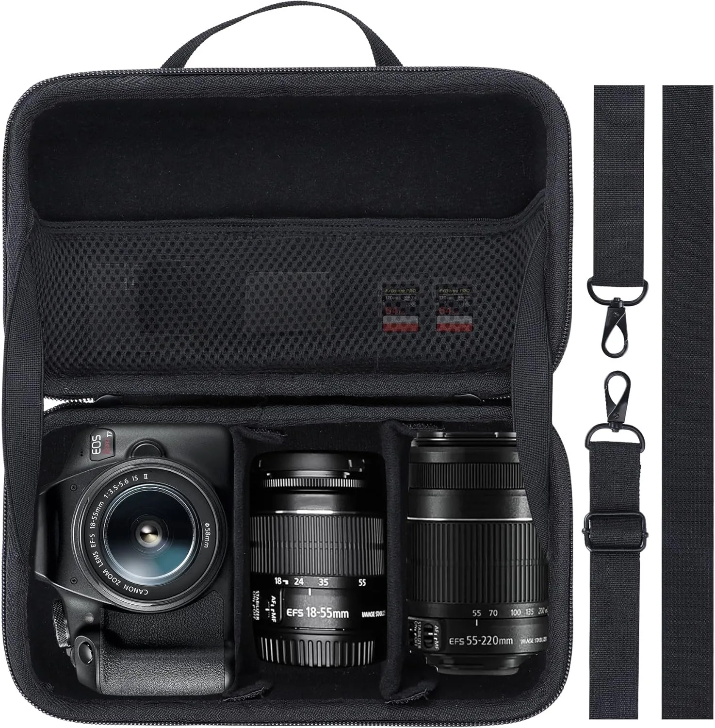 Storage Case Compatable With Canon EOS Rebel T7 / T7i / R100 / R50 / R5 / R6 Mark II / R7 / R8 / 90D / 5D Mark IV DSLR Camera