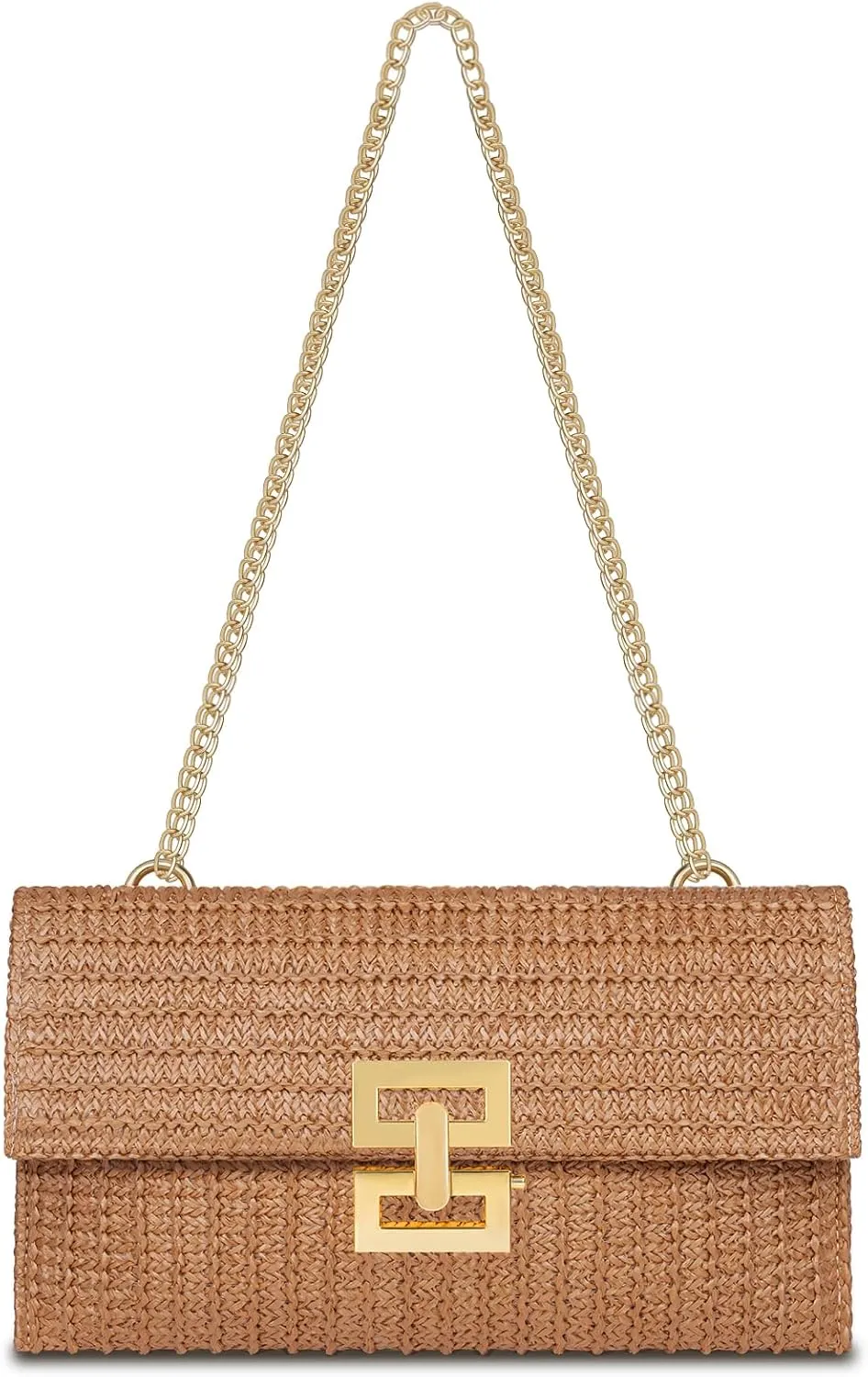 Straw Clutch Purse for Women Designer Evening Handbag Summer Beach Shoulder Crossbody Bag