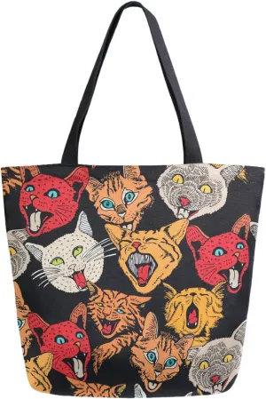 Stylish Funny Pattern Extra Large Shoulder Tote Bag for Beach Travel Weekender Gym Grocery Shopping