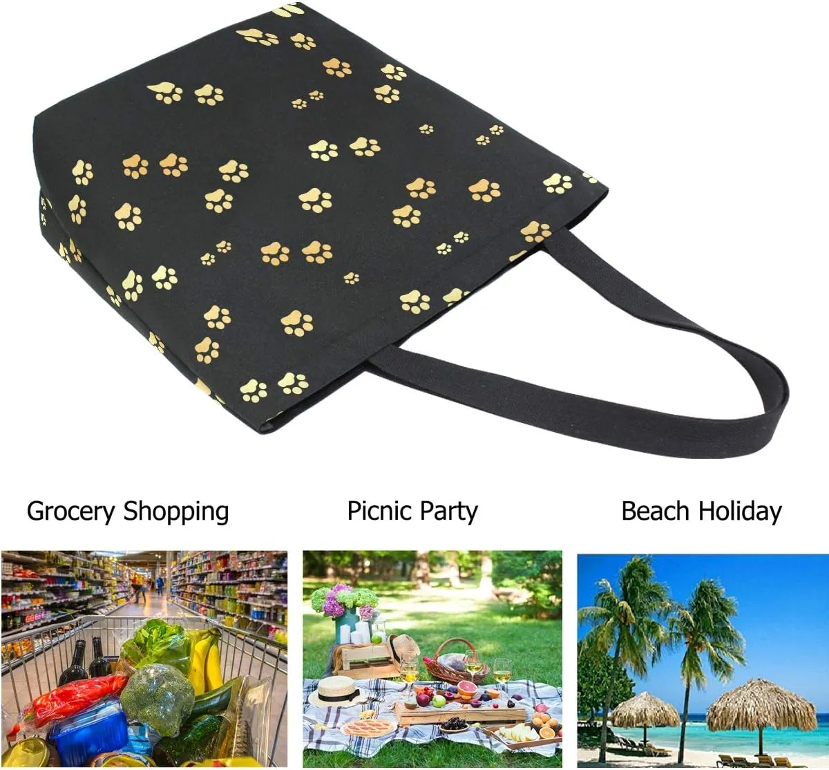 Stylish Print Extra Large Shoulder Tote Bag for Beach Travel Weekender Gym Grocery Shopping