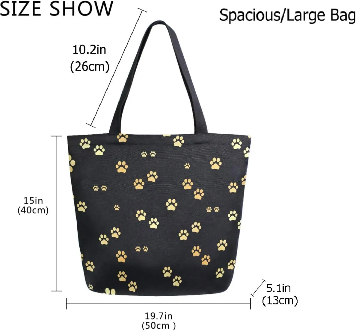 Stylish Print Extra Large Shoulder Tote Bag for Beach Travel Weekender Gym Grocery Shopping